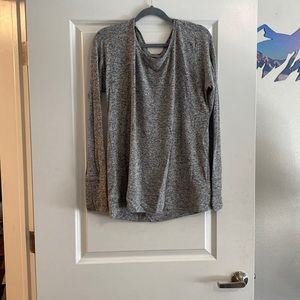 Open back, long sleeve sweater